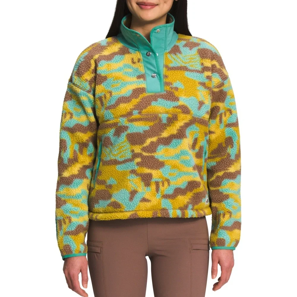 The North Face Printed Cragmont ¼ Snap Fleece Pullover (Wasabi Camo) - Picture 1 of 16